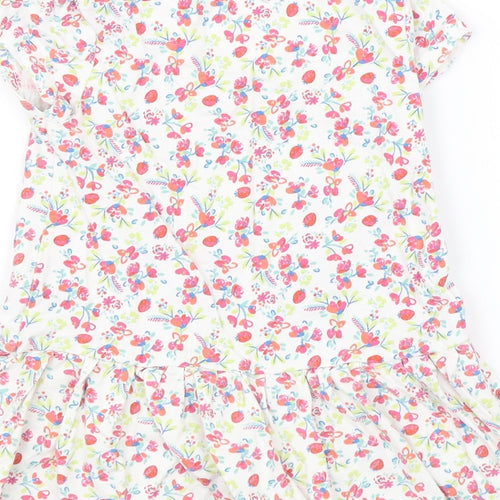 Mini Club Girls White Floral  Shift  Size 2-3 Years