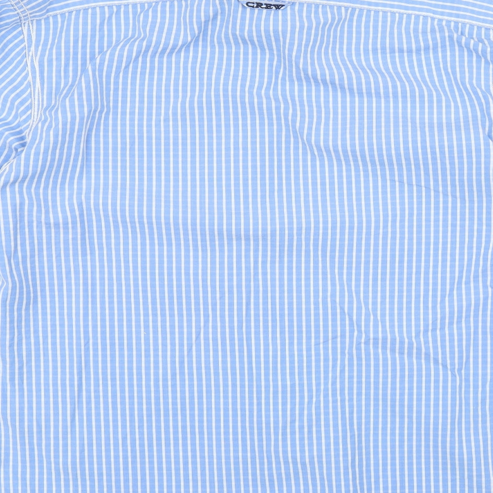 Crew Clothing Mens Blue Striped   Button-Up Size M
