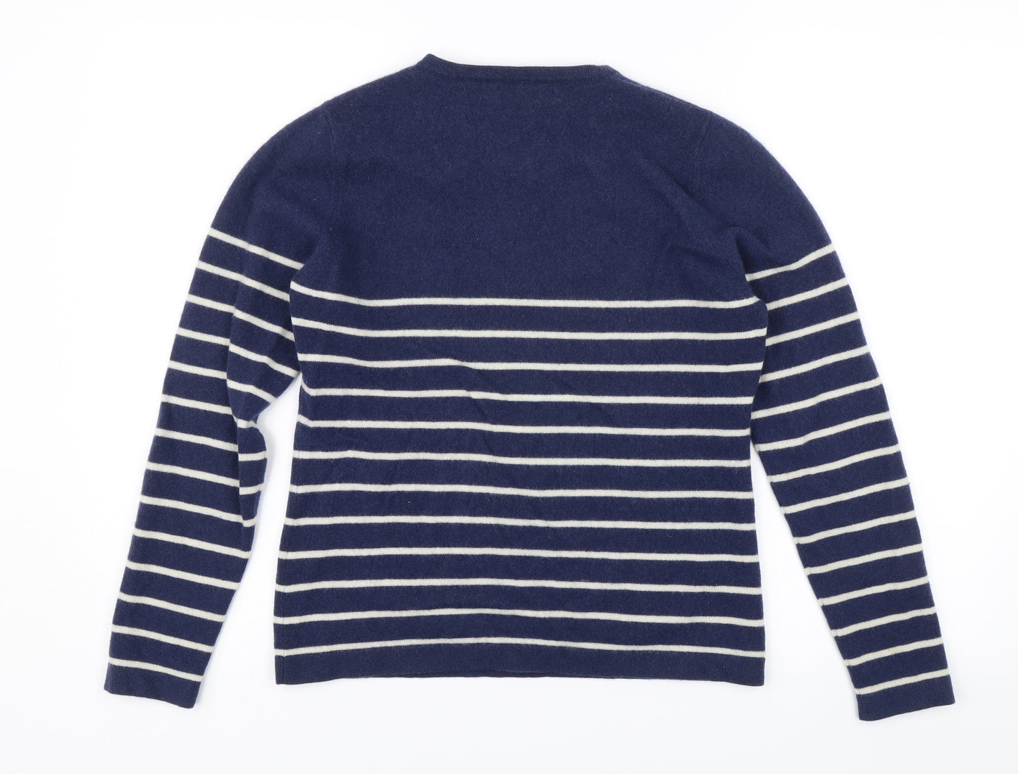 John Lewis Womens Blue Striped  Pullover Jumper Size 14