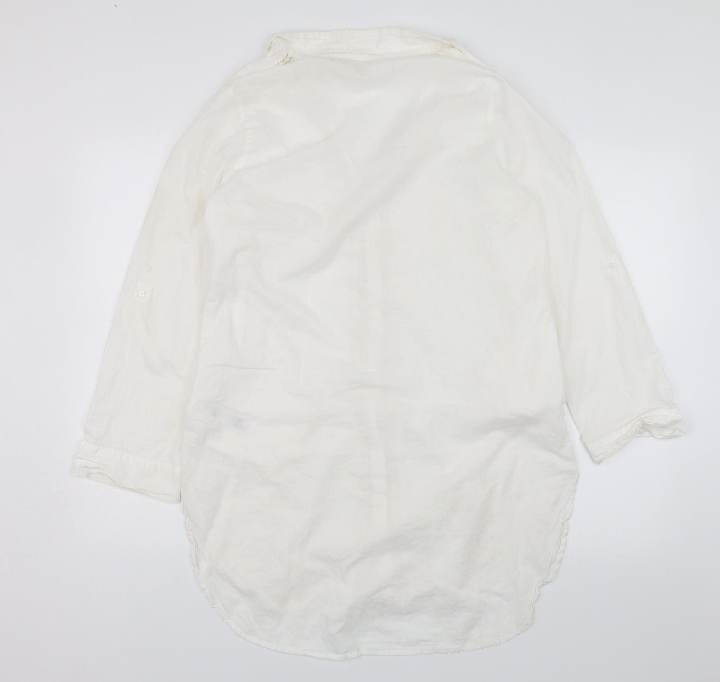 Accessorize Womens White   Basic Button-Up Size M