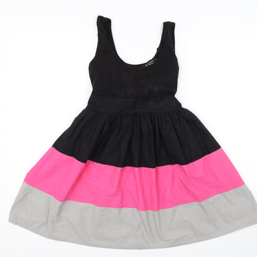 Amour Womens Black Striped  Shift  Size 10