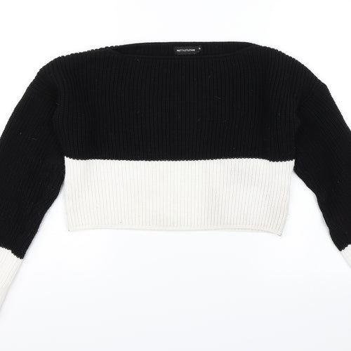 PRETTYLITTLETHING Womens Black   Pullover Jumper Size S