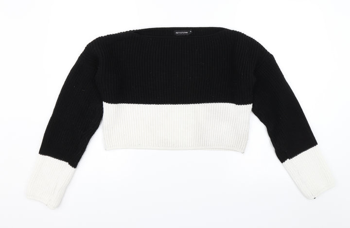 PRETTYLITTLETHING Womens Black   Pullover Jumper Size S