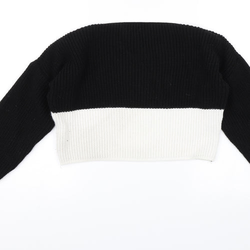 PRETTYLITTLETHING Womens Black   Pullover Jumper Size S