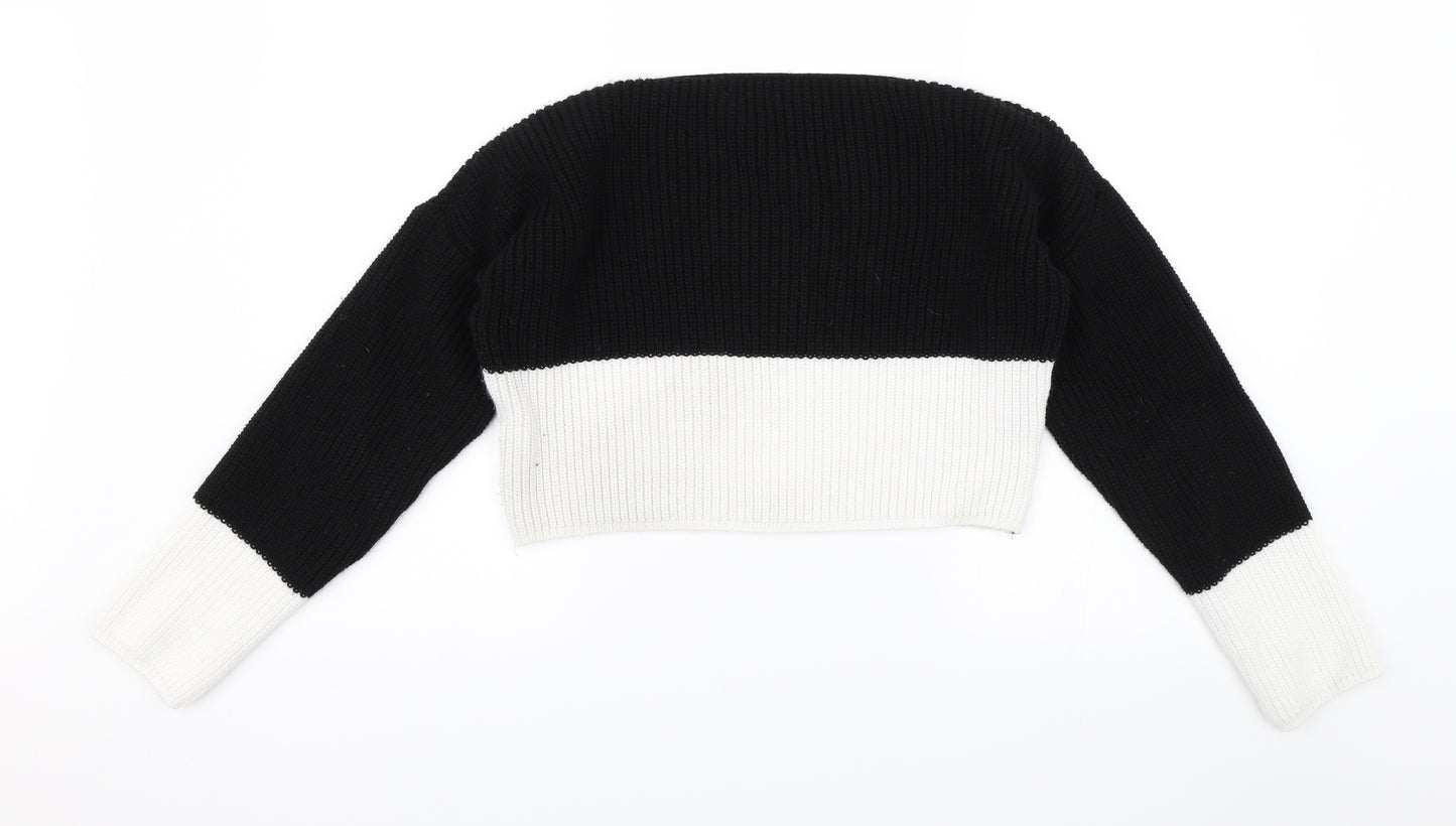 PRETTYLITTLETHING Womens Black   Pullover Jumper Size S
