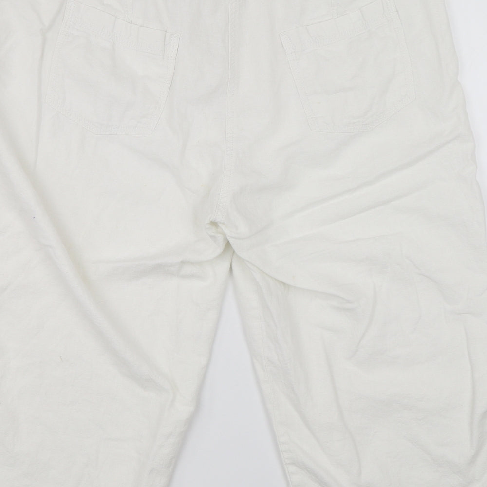 Marks and Spencer Womens White   Chino Shorts Size 18