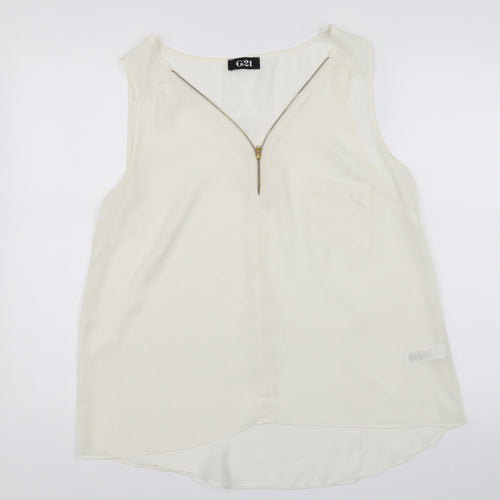 G21 Womens White   Basic Blouse Size 14