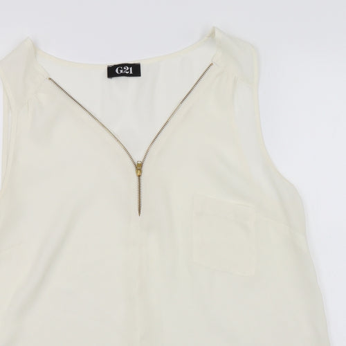 G21 Womens White   Basic Blouse Size 14