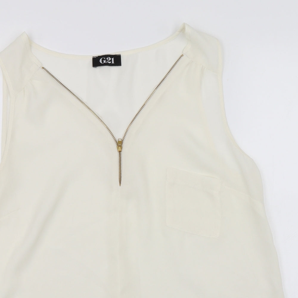 G21 Womens White   Basic Blouse Size 14