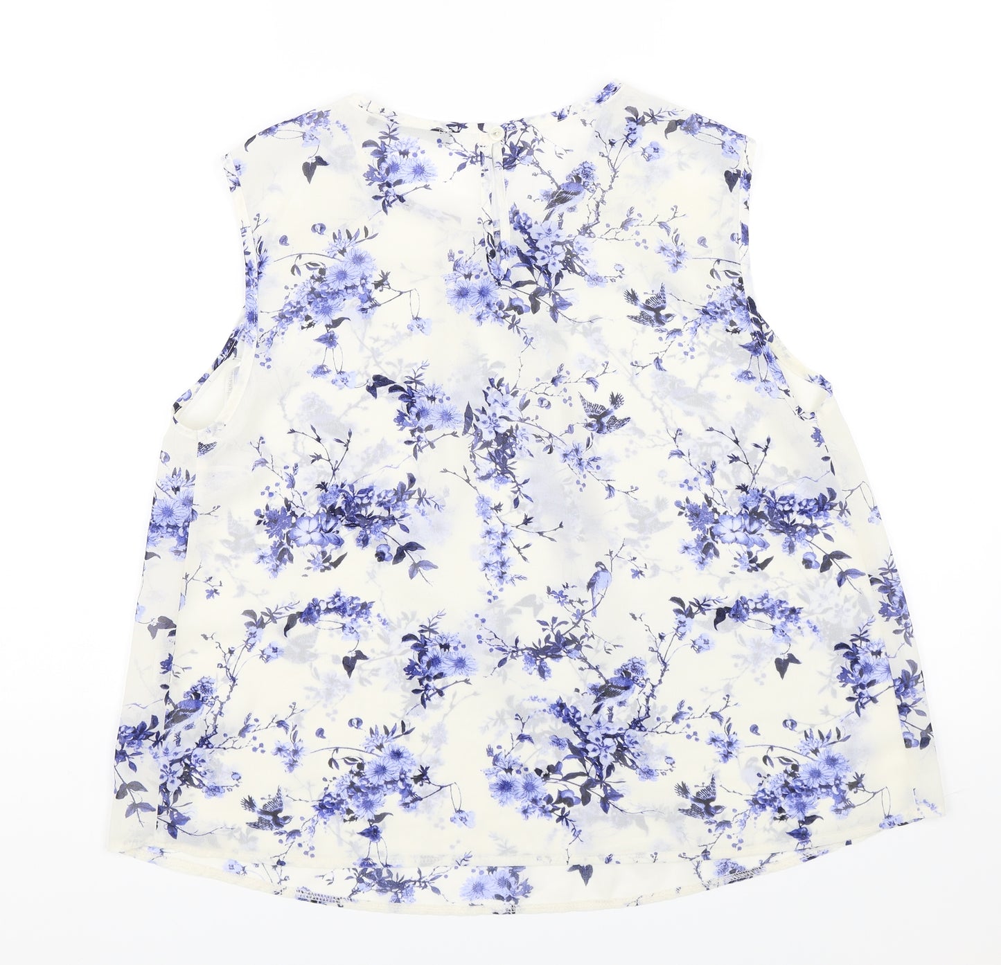 Atmosphere Womens White Floral  Basic Blouse Size 14