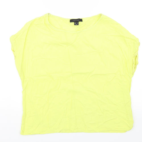 Atmosphere Womens Yellow  Rayon Basic T-Shirt Size 12