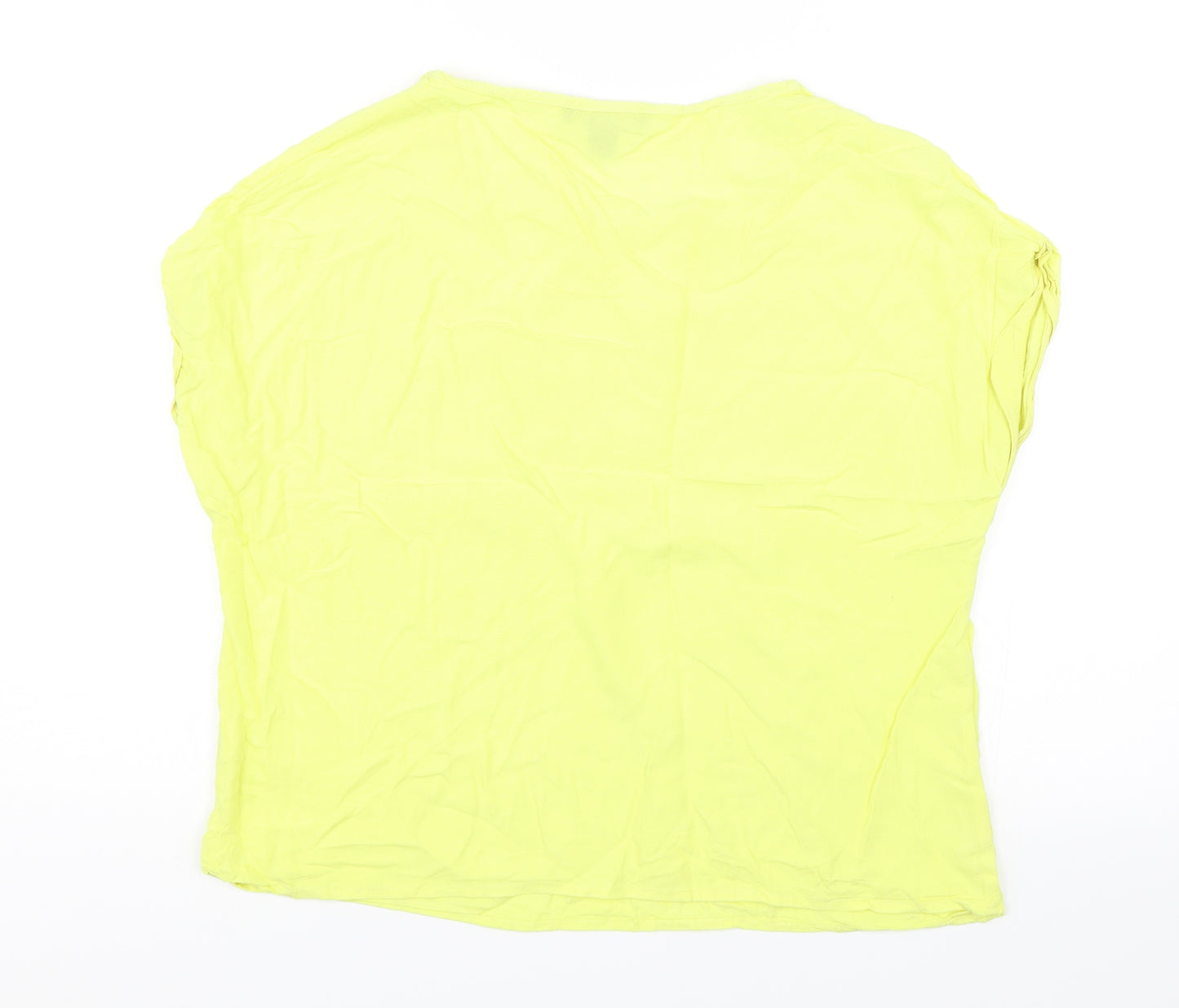 Atmosphere Womens Yellow  Rayon Basic T-Shirt Size 12