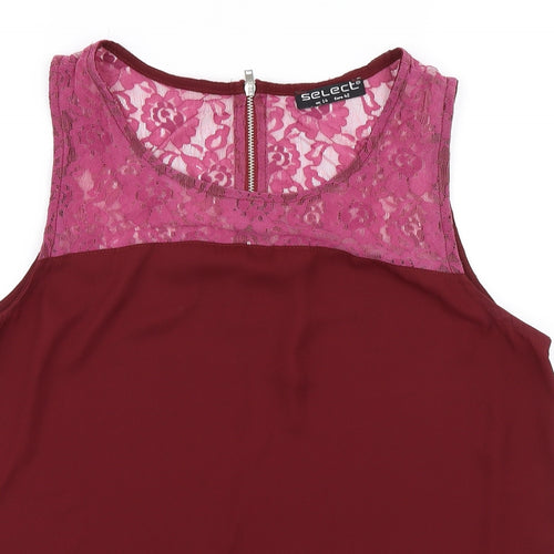 Select Womens Red   Basic Blouse Size 14