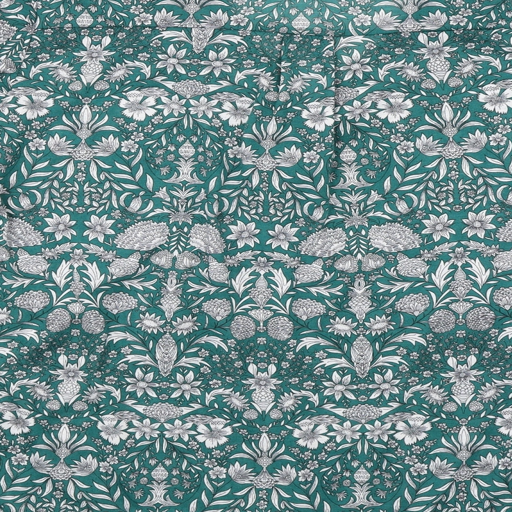 H&M Womens Green Floral  Basic Blouse Size M