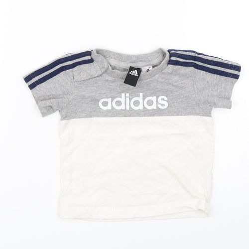 adidas Baby White   Basic T-Shirt Size 3-6 Months