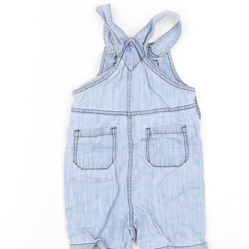 TU Boys Blue   Dungaree One-Piece Size 12-18 Months  - Dogs