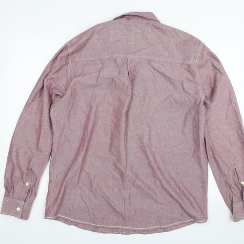Peacocks Mens Pink    Button-Up Size XL