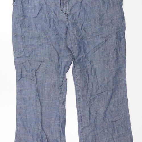 M&S Womens Blue   Trousers  Size 16 L26 in