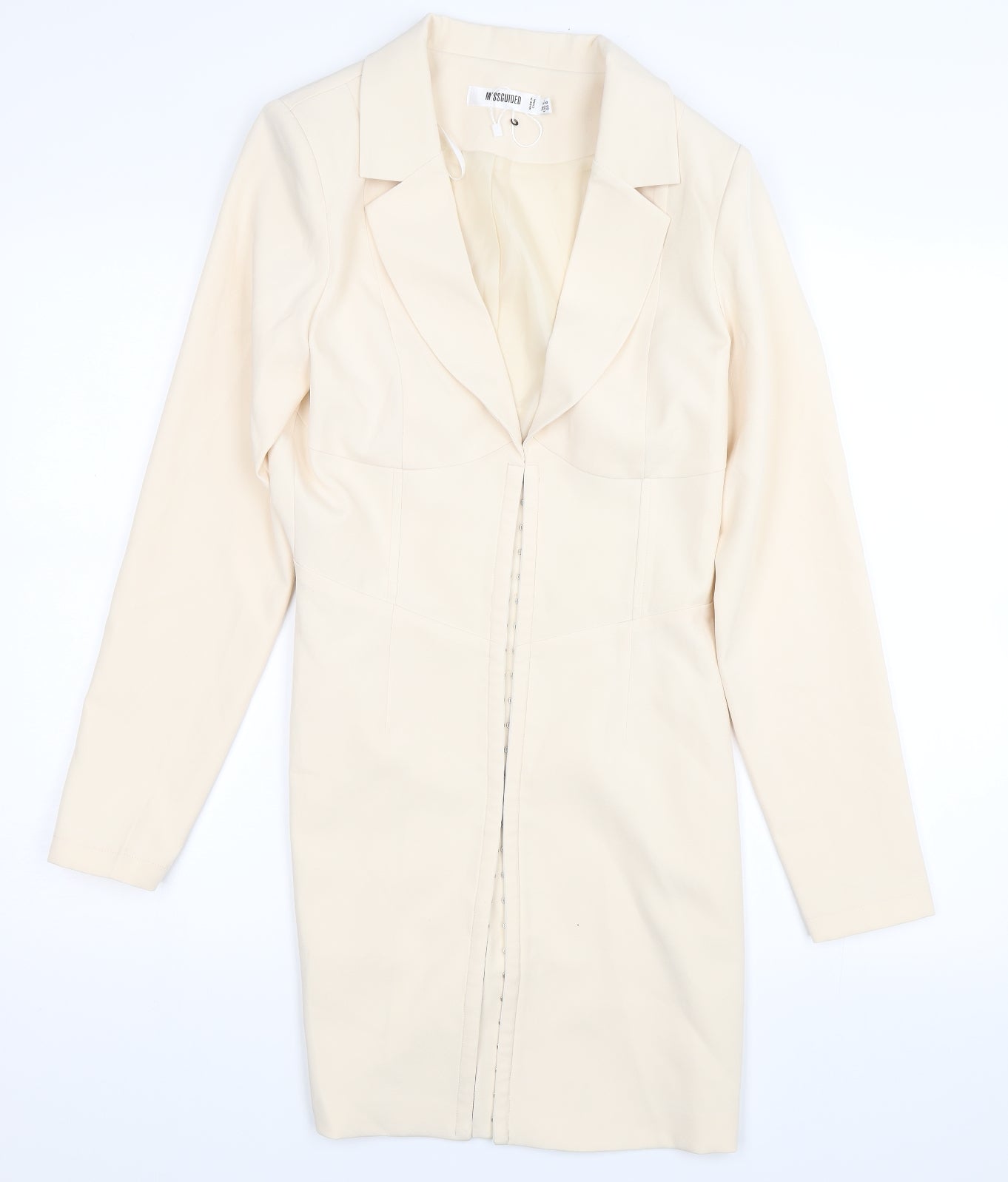 Missguided Womens White   Jacket Dress  Size 8