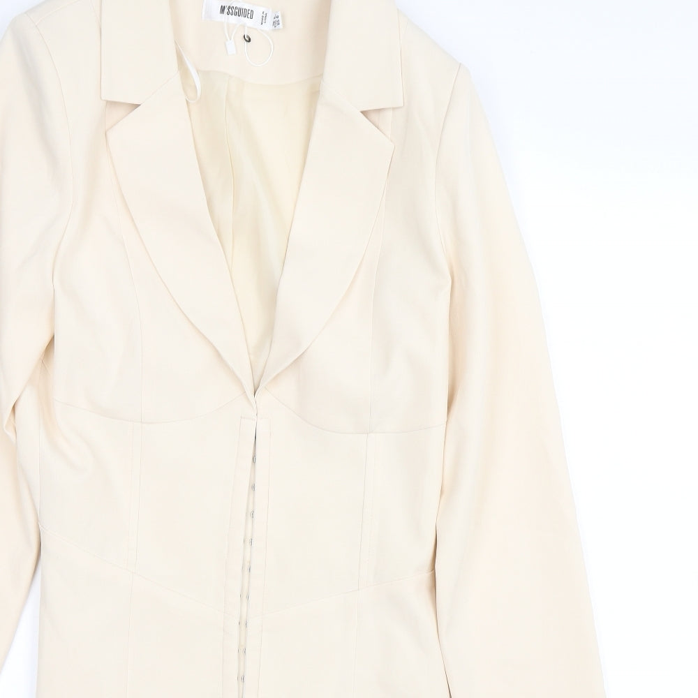 Missguided Womens White   Jacket Dress  Size 8