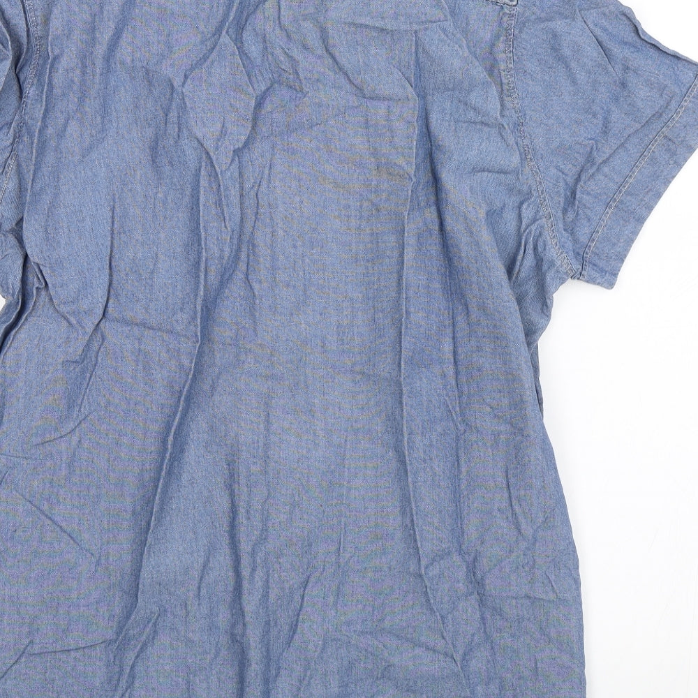 H&M Mens Blue    Button-Up Size S
