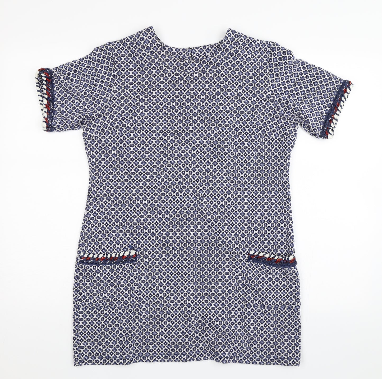 Dorothy Perkins Womens Blue Geometric  Shift  Size 10