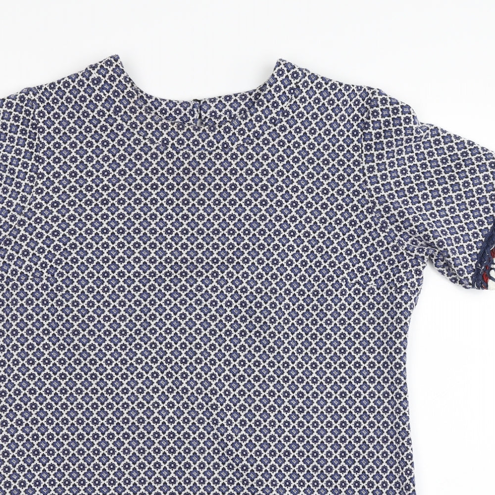 Dorothy Perkins Womens Blue Geometric  Shift  Size 10