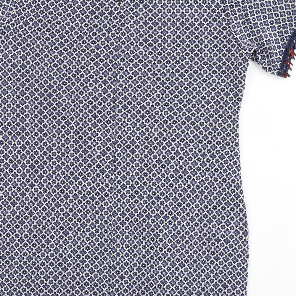 Dorothy Perkins Womens Blue Geometric  Shift  Size 10