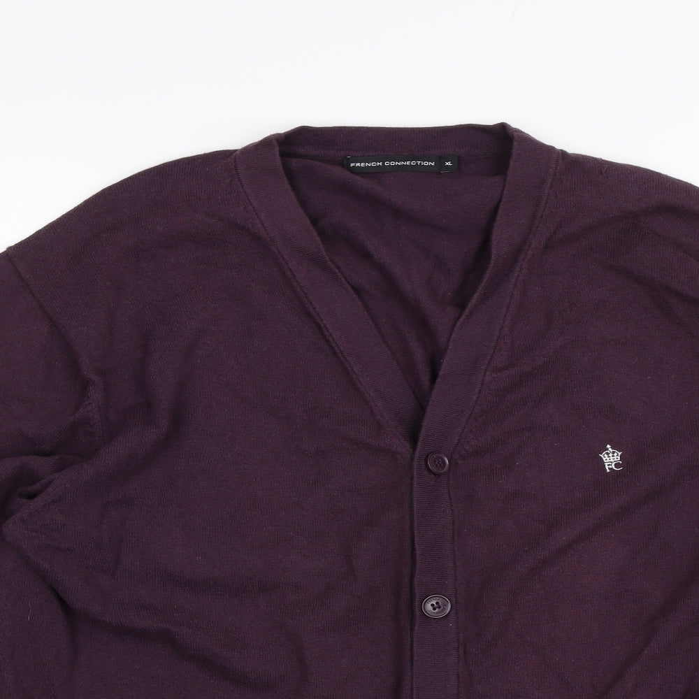 French Connection Womens Purple   Cardigan Jumper Size XL