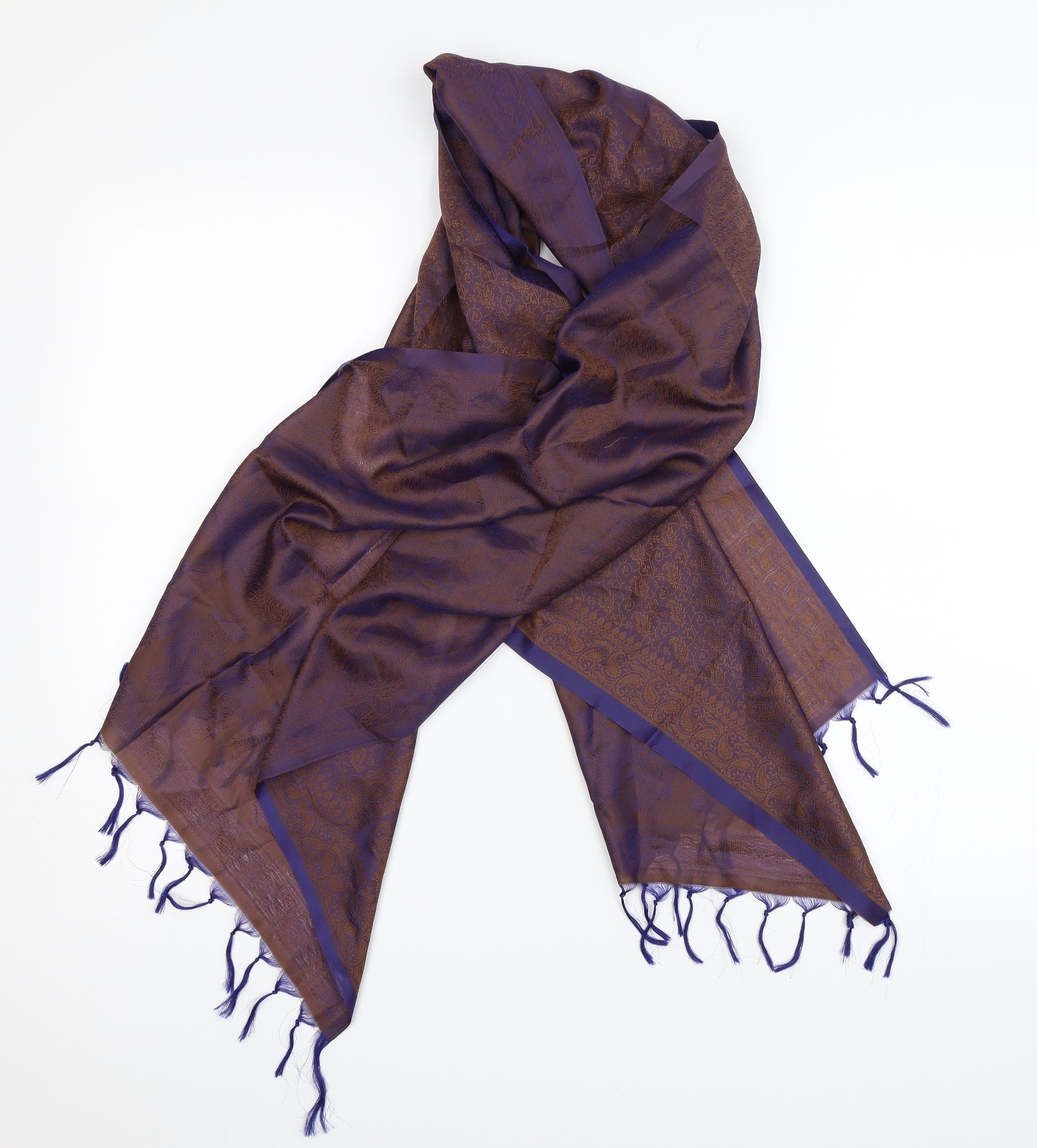 Preworn Unisex Blue Paisley   Scarf