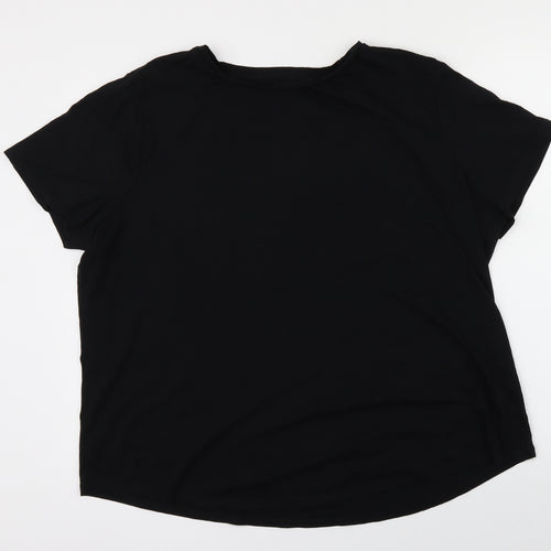 George Womens Black   Basic T-Shirt Size 22