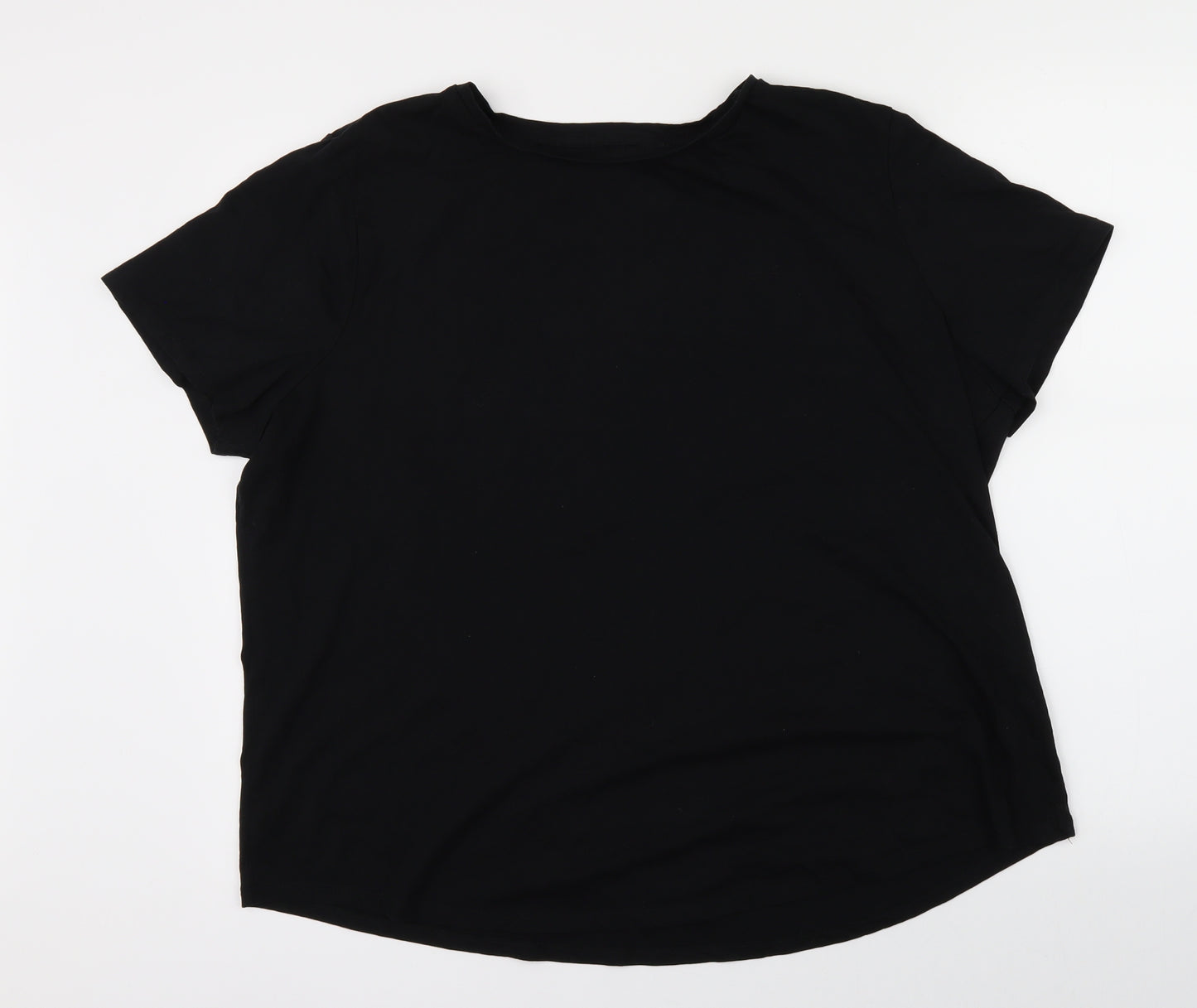 George Womens Black   Basic T-Shirt Size 22