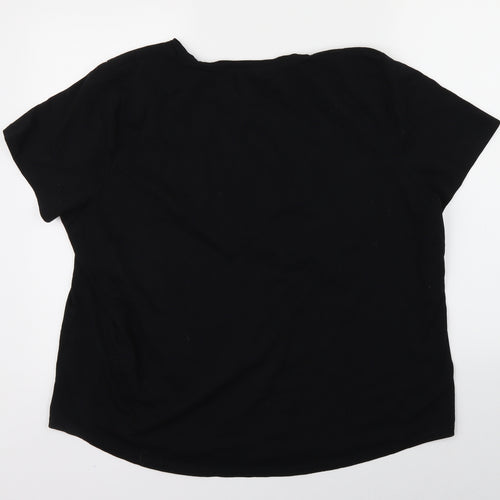 George Womens Black   Basic T-Shirt Size 22