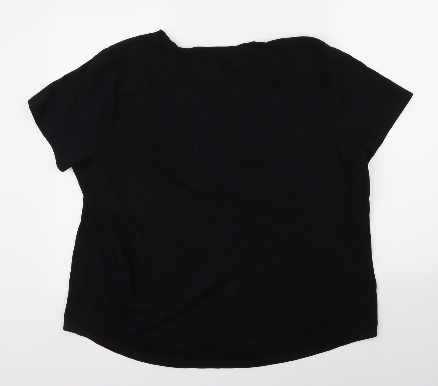 George Womens Black   Basic T-Shirt Size 22