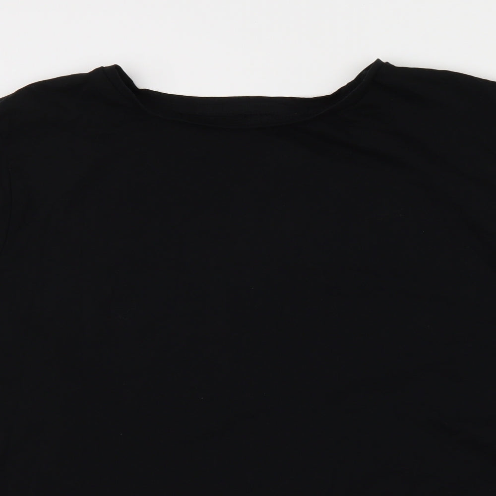 George Womens Black   Basic T-Shirt Size 22