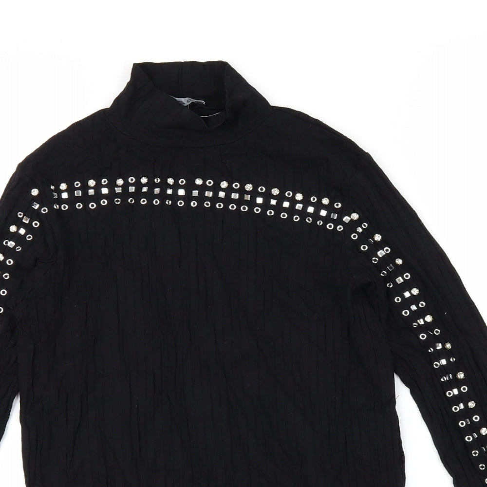 Select Womens Black   Pullover Jumper Size S