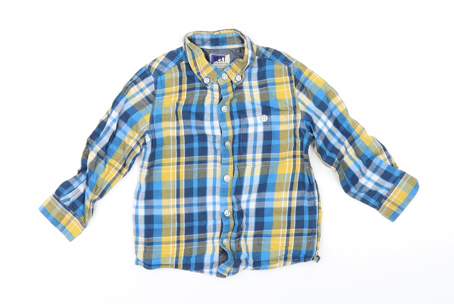 NEXT Boys Multicoloured Plaid  Basic Button-Up Size 12-18 Months