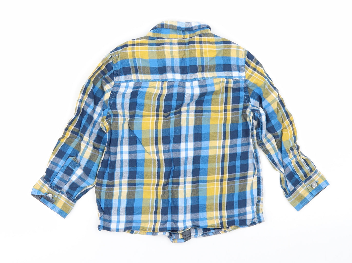 NEXT Boys Multicoloured Plaid  Basic Button-Up Size 12-18 Months
