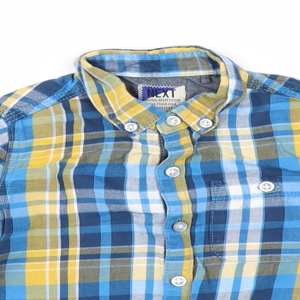 NEXT Boys Multicoloured Plaid  Basic Button-Up Size 12-18 Months