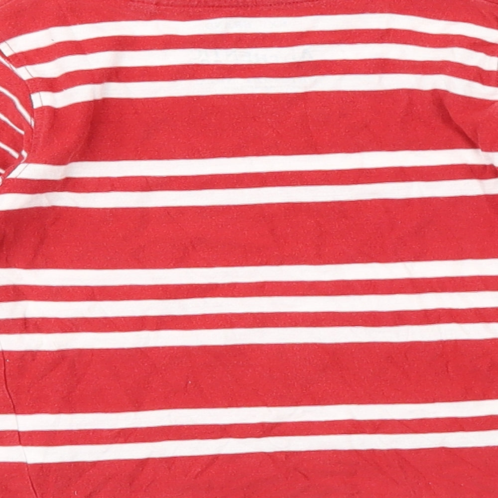 NEXT Boys Red Striped  Pullover T-Shirt Size 2-3 Years