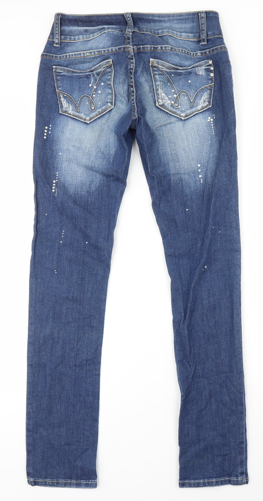 Jane Norman Womens Blue  Denim Skinny Jeans Size 10 L29 in