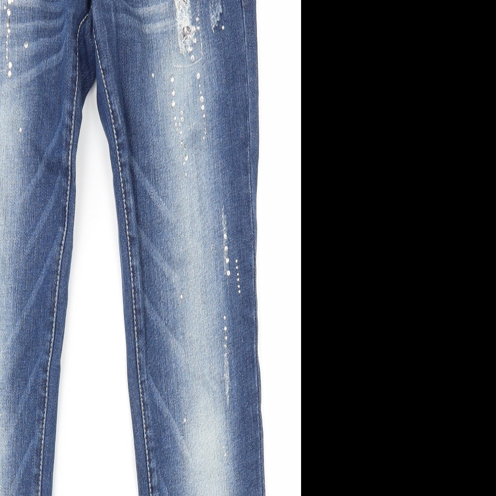 Jane Norman Womens Blue  Denim Skinny Jeans Size 10 L29 in