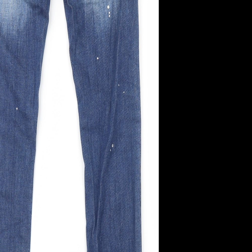 Jane Norman Womens Blue  Denim Skinny Jeans Size 10 L29 in