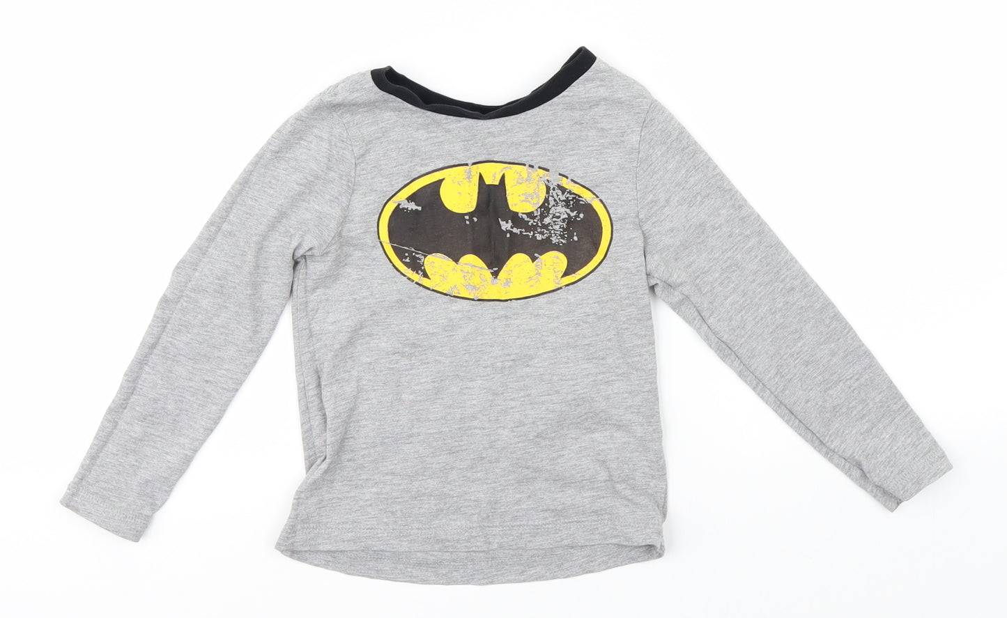 George Boys Grey   Basic T-Shirt Size 3-4 Years  - batman superhero