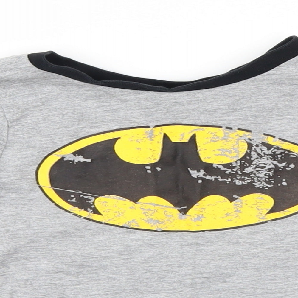 George Boys Grey   Basic T-Shirt Size 3-4 Years  - batman superhero