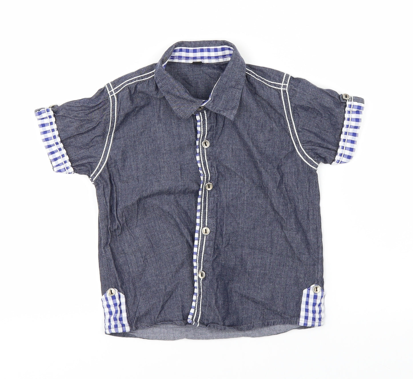 Aarong Boys Blue   Basic Button-Up Size 2-3 Years