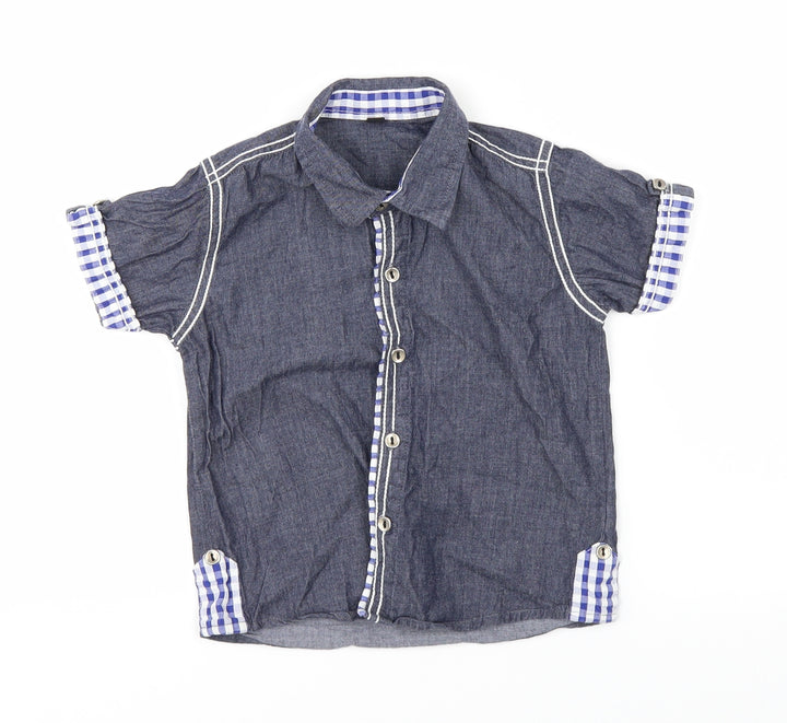 Aarong Boys Blue   Basic Button-Up Size 2-3 Years