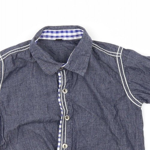 Aarong Boys Blue   Basic Button-Up Size 2-3 Years