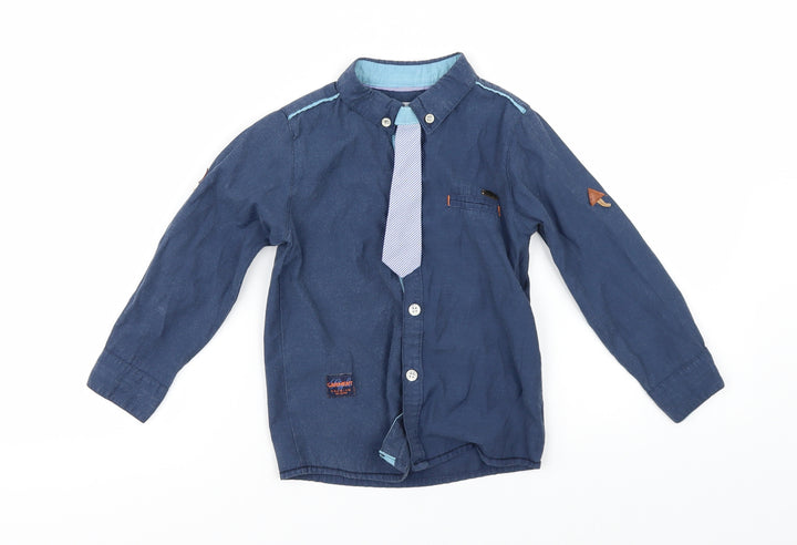 ZY&UP Boys Blue Basic Dress Shirt Size 2-3 Years