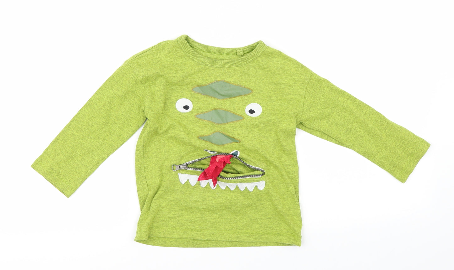 NEXT Boys Green   Basic T-Shirt Size 18-24 Months  - lizard